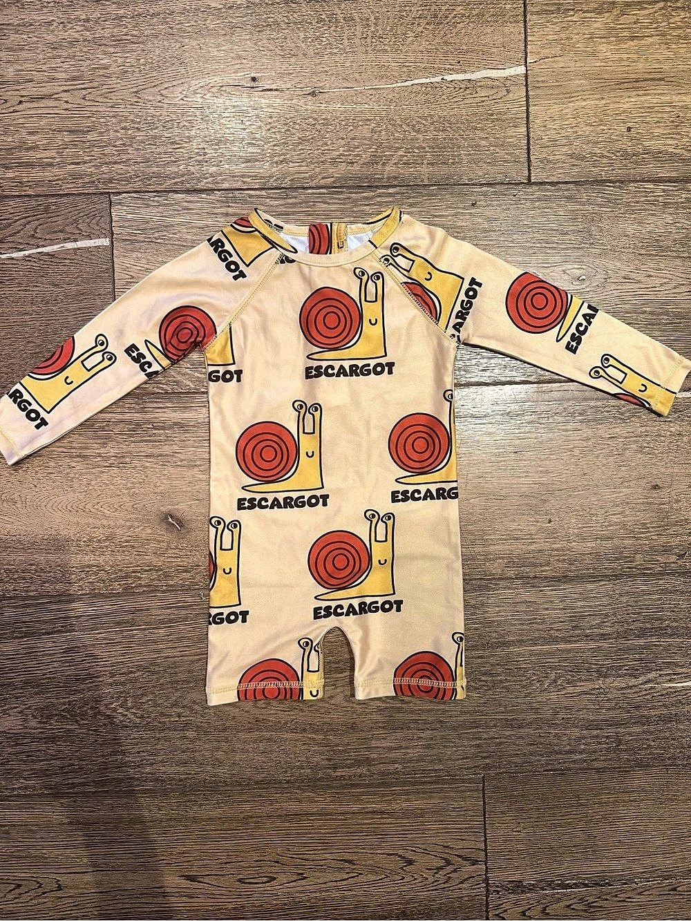 Hugo Tiki Baby Snail Print Rashguard Swimsuit Size 12-18 Months